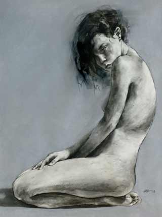 Chris-Gerlings-nude2, figurative nude painting, life drawing