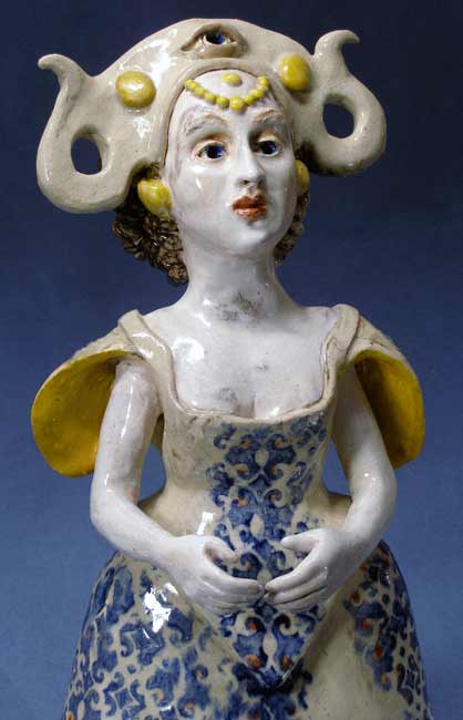 Michel Angela Petersen, abstract figurative ceramics, ceramic figure sculpture, figurative fine art ceramic sculpture, art figuratif, human form, human art