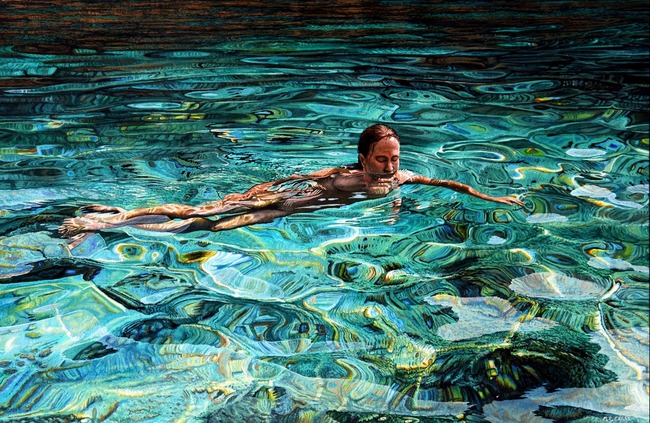 Mark-Cross-painting-swimmer