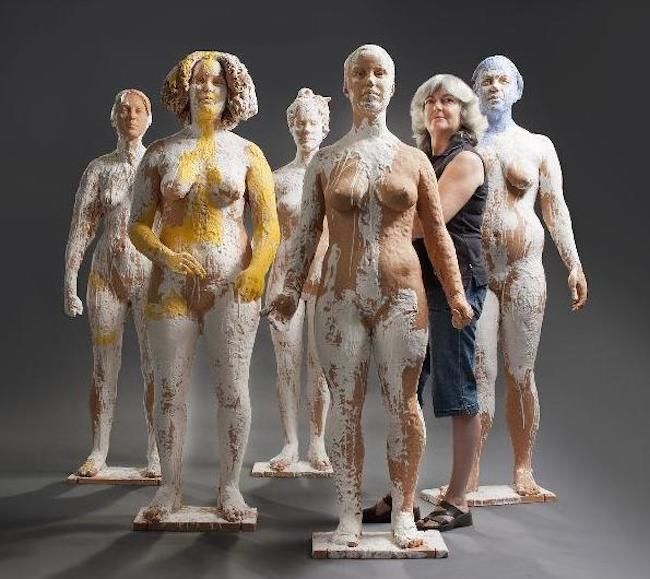Kathy Ventner, realistic figurative ceramics, ceramic figure sculpture, figurative fine art ceramic sculpture, art figuratif, human form, human art